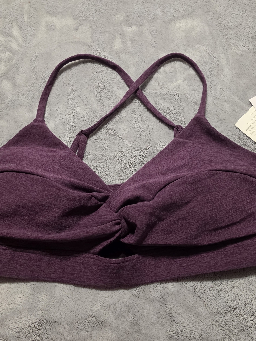 WBeyond Yoga Twist-Knot Bralette - Plum BEYOND YOGA LARGE